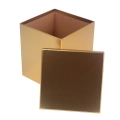 Pudełko Flower Box Papierowy Kwadrat kpl. 3szt - Złoty