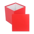 Pudełko Flower Box Papierowy Kwadrat kpl. 3szt - Czerwony