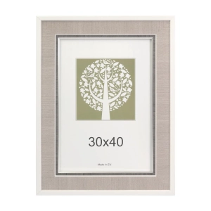 Ramka do Zdjęć Velvet 30x40cm - Biały/Beżowy