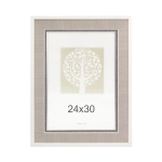 Ramka do Zdjęć Velvet 24x30cm - Biały/Beżowy