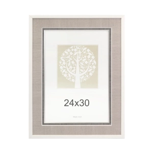 Ramka do Zdjęć Velvet 24x30cm - Biały/Beżowy