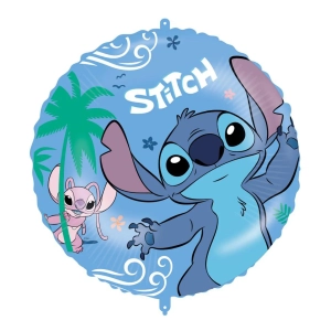 Balon Foliowy Okrągły Disney Stitch i Angel 46cm