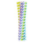 Słomki Papierowe Shake w Paski 25cm kpl. 200szt