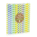 Słomki Papierowe Shake w Paski 25cm kpl. 200szt