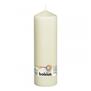 Świeca Gładka Słupek 7,8x25cm - Ekri