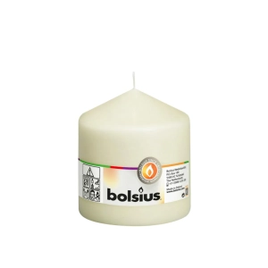 Świeca Gładka Słupek 9,8x10cm - Ekri