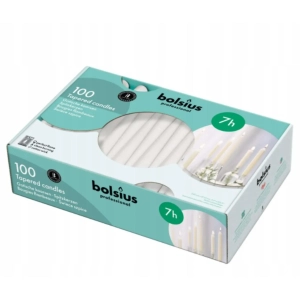 Świeca Stożkowa 24cm kpl. 100szt - Biały