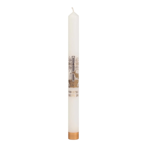 Świeca Liturgiczna Chrzest 3766 2CH - Biały/Złoty