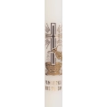 Świeca Liturgiczna Chrzest 3766 2CH - Biały/Złoty