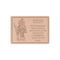 Modlitwa Kierowcy Samoprzylepna Drewno Św. Krzysztof 5x7cm