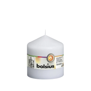 Świeca Gładka Słupek 9,8x10cm - Biały