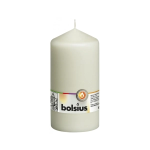 Świeca Gładka Słupek 7,8x15cm - Ekri