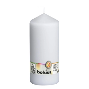 Świeca Gładka Słupek 9,8x20cm - Biały