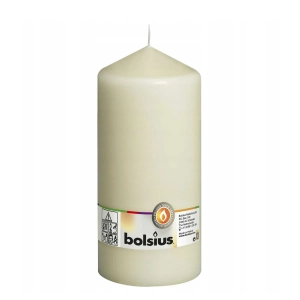 Świeca Gładka Słupek 9,8x20cm - Ekri