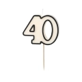 Świeczka Urodzinowa Cyfra 40 Czarny Kontur 5,5cm