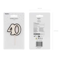 Świeczka Urodzinowa Cyfra 40 Czarny Kontur 5,5cm