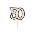 Świeczka Urodzinowa Cyfra 50 Czarny Kontur 5,5cm