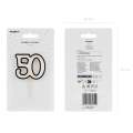 Świeczka Urodzinowa Cyfra 50 Czarny Kontur 5,5cm