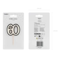 Świeczka Urodzinowa Cyfra 60 Czarny Kontur 5,5cm