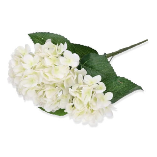 Sztuczna Hortensja Ogrodowa Bukiet 44cm - Biały