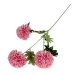 Chryzantema Sztuczna 3 Kwiaty 66cm - Różowy