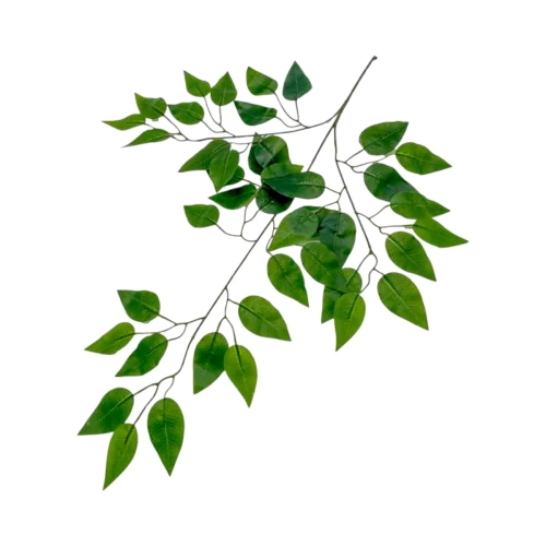 Liście Fikusa Sztuczna Gałązka 58cm kpl. 12szt- Zielony