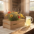 Skrzynka Drewniana Naturalna 40x27x15cm