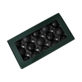 Bombki Szklane 40mm Kartonik kpl. 15szt Błysk/Mat - Czarny