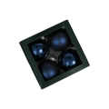 Bombki Szklane 100mm Kartonik kpl. 4szt Błysk/Mat - Granatowy