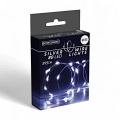 Lampki LED 80 Diod Łezka na Baterie - Biały Zimny