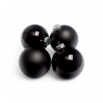 Bombki Szklane 40mm Kartonik kpl. 15szt Błysk/Mat - Czarny