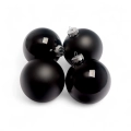 Bombki Szklane 57mm Kartonik kpl. 12szt Błysk/Mat - Czarny