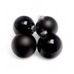 Bombki Szklane 57mm Kartonik kpl. 12szt Błysk/Mat - Czarny