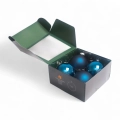 Bombki Szklane 100mm Kartonik kpl. 4szt Błysk/Mat - Granatowy
