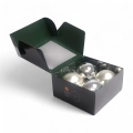 Bombki Szklane 100mm Kartonik kpl. 4szt Błysk/Mat - Srebrny