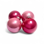 Bombki Szklane 57mm Kartonik kpl. 12szt Opal - Różowy