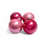 Bombki Szklane 40mm Kartonik kpl. 15szt Opal - Różowy