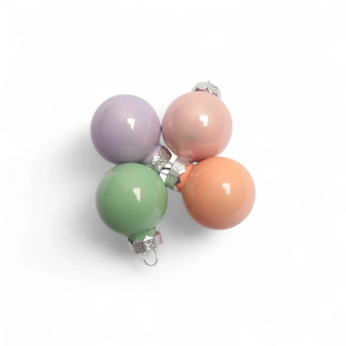 Bombki Szklane 30mm Kartonik kpl. 16szt Pastelowe