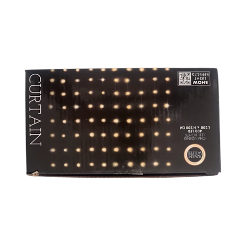 Kurtyna Świetlna LED RGB 400 Diod Timer 200x200cm - Biały Ciepły