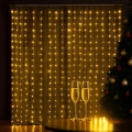 Kurtyna Świetlna LED RGB 400 Diod Timer 200x200cm - Biały Ciepły