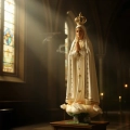 Figurka Matka Boska Fatimska z Gołębicami 91cm