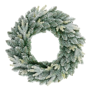 Wianek Świerkowy Aura Frost 55cm Oszroniony