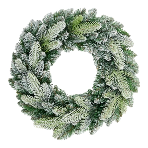 Wianek Świerkowy Luca Frost PE 55cm Oszroniony