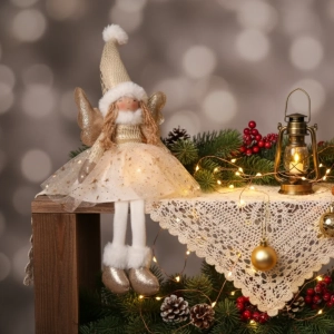 Figurka Świąteczna Anioł Siedzący LED 60cm