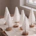 Choinki Dekoracyjne Mini 6,5cm kpl. 8szt - Biały
