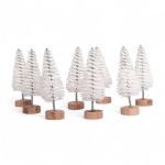 Choinki Dekoracyjne Mini 6,5cm kpl. 8szt - Biały