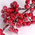 Sztuczna Gałązka Świąteczna Oszroniona Jarzębina 40cm