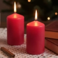 Świeca Zapachowa Spiced Christmas Słupek 4x7cm kpl. 4szt - Jabłko/Cynamon