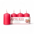 Świeca Zapachowa Spiced Christmas Słupek 4x7cm kpl. 4szt - Pomarańcza/Goździki