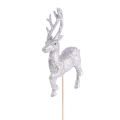 Figurka Renifer na Piku 13x9cm - Srebrny